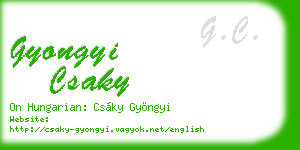 gyongyi csaky business card