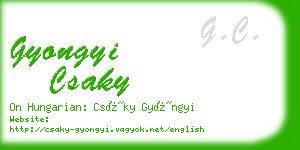 gyongyi csaky business card